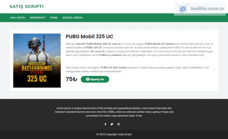 PHP Ücretsiz Paket Satış Scripti