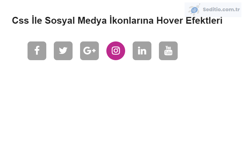 Css İle Sosyal Medya İkonları