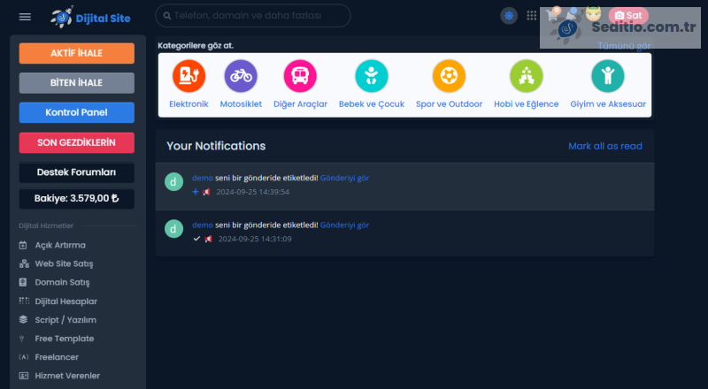 Seditio Bildirim Sistemi v1